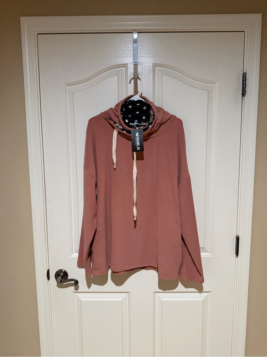Doubleju Sweaters - Cozy Cowl Neck Sweater Pullover in Dusty Rose